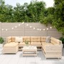 Juego de sofás de jardín 8 pzas madera maciza de pino by , Garden sets - Ref: Foro24-3250564, Price: 483,73 €, Discount: %
