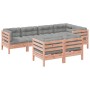 Set de sofás jardín 7 pzas con cojines madera abeto Douglas by , Garden sets - Ref: Foro24-3299498, Price: 679,94 €, Discount: %