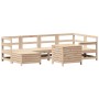 Juego de sofás de jardín 7 piezas madera maciza de pino by , Garden sets - Ref: Foro24-3250972, Price: 446,24 €, Discount: %