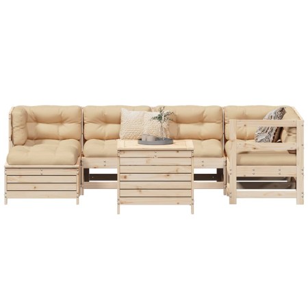 Juego de sofás de jardín 7 piezas madera maciza de pino von , Gartensets - Ref: Foro24-3250964, Preis: 439,07 €, Rabatt: %