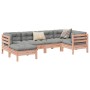 Set de sofás jardín 6 pzas con cojines madera abeto Douglas de , Conjuntos de jardín - Ref: Foro24-3299528, Precio: 583,35 €
