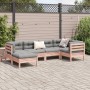 Set de sofás jardín 6 pzas con cojines madera abeto Douglas by , Garden sets - Ref: Foro24-3299528, Price: 585,70 €, Discount: %