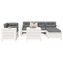 Juego de sofás de jardín 7 pzas madera maciza de pino blanco by , Garden sets - Ref: Foro24-3250513, Price: 568,24 €, Discoun...
