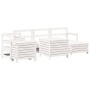 Juego de sofás de jardín 7 pzas madera maciza de pino blanco by , Garden sets - Ref: Foro24-3250513, Price: 568,24 €, Discoun...