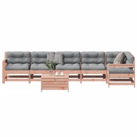 Juego de muebles jardín 7 pzas y cojines madera abeto Douglas de , Conjuntos de jardín - Ref: Foro24-3250894, Precio: 745,89 ...