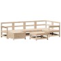 Juego de sofás de jardín 7 piezas madera maciza de pino by , Garden sets - Ref: Foro24-3250932, Price: 409,11 €, Discount: %