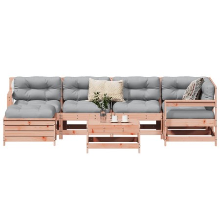 Juego de sofás de jardín 7 pzas madera maciza de abeto Douglas by , Garden sets - Ref: Foro24-3250958, Price: 395,89 €, Disco...