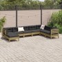 Set de sofás jardín 8 pzas con cojines madera pino impregnada von , Gartensets - Ref: Foro24-3299580, Preis: 885,76 €, Rabatt: %