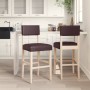 Taburetes altos 2 uds madera maciza de caucho y cuero sintético von , Küchenhocker - Ref: Foro24-4006197, Preis: 81,01 €, Rab...