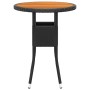 Set de bistró jardín 3 pzas ratán sintético madera maciza negro by , Garden sets - Ref: Foro24-3095907, Price: 192,04 €, Disc...