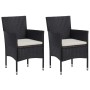 Set de comedor de jardín 3 pzas ratán PE vidrio templado negro by , Garden sets - Ref: Foro24-3095930, Price: 208,50 €, Disco...