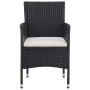 Set de comedor de jardín 3 pzas ratán PE vidrio templado negro by , Garden sets - Ref: Foro24-3095930, Price: 208,50 €, Disco...