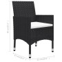 Set de comedor de jardín 3 pzas ratán PE vidrio templado negro by , Garden sets - Ref: Foro24-3095930, Price: 208,50 €, Disco...