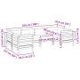 Set de sofás jardín 6 pzas con cojines madera abeto Douglas von , Gartensets - Ref: Foro24-3299612, Preis: 550,39 €, Rabatt: %