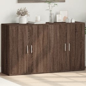 Aparador de madera de ingeniería 2 uds marrón roble 60x31x70 cm by , Sideboards - Ref: Foro24-3276545, Price: 118,62 €, Disco...