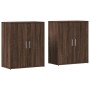 Aparador de madera de ingeniería 2 uds marrón roble 60x31x70 cm by , Sideboards - Ref: Foro24-3276545, Price: 118,62 €, Disco...