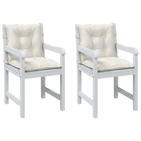 Cojines silla respaldo bajo 2 ud tela crema melange 100x50x7 cm von , Kissen für Stühle und Sofas - Ref: Foro24-4002385, Prei...