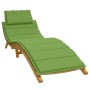 Cojín para tumbona tela verde melange 186x58x3 cm de , Cojines para sillas y sofás - Ref: Foro24-4002481, Precio: 44,69 €
