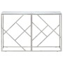 Mesa consola acero inoxidable plateado y vidrio templado de , Mesas auxiliares - Ref: Foro24-349995, Precio: 174,24 €, Descue...
