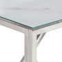 Mesa consola acero inoxidable plateado y vidrio templado de , Mesas auxiliares - Ref: Foro24-349995, Precio: 174,24 €, Descue...