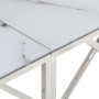 Mesa consola acero inoxidable plateado y vidrio templado de , Mesas auxiliares - Ref: Foro24-349995, Precio: 174,24 €, Descue...