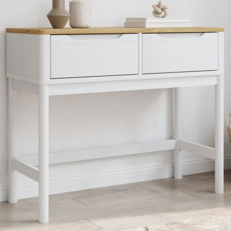 Mesa consola FLORO madera maciza de pino blanco 89,5x36,5x73 cm de , Mesas auxiliares - Ref: Foro24-374021, Precio: 132,72 €,...