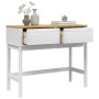 Mesa consola FLORO madera maciza de pino blanco 89,5x36,5x73 cm de , Mesas auxiliares - Ref: Foro24-374021, Precio: 132,72 €,...