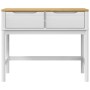 Mesa consola FLORO madera maciza de pino blanco 89,5x36,5x73 cm de , Mesas auxiliares - Ref: Foro24-374021, Precio: 132,72 €,...