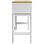 Mesa consola FLORO madera maciza de pino blanco 89,5x36,5x73 cm de , Mesas auxiliares - Ref: Foro24-374021, Precio: 132,72 €,...