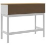 Mesa consola FLORO madera maciza de pino blanco 89,5x36,5x73 cm de , Mesas auxiliares - Ref: Foro24-374021, Precio: 132,72 €,...