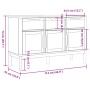 Aparador FLORO madera maciza de pino marrón cera 114x43x74 cm von , Sideboards - Ref: Foro24-374023, Preis: 216,00 €, Rabatt: %