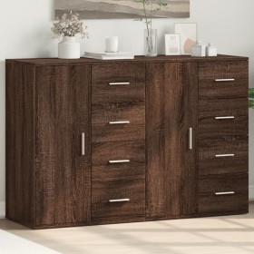 Aparadores 2 uds madera de ingeniería roble marrón 59x39x80 cm de , Aparadores - Ref: Foro24-3276636, Precio: 208,31 €