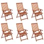 Klappbare Gartenstühle 6 Stück aus massivem Akazienholz von vidaXL, Gartenstühle - Ref: Foro24-3065516, Preis: 389,05 €, Raba...