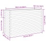 Jardinera madera maciza de pino blanco 110x40x68,5 cm von , Töpfe und Pflanzgefäße - Ref: Foro24-3282495, Preis: 255,02 €, Ra...