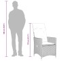 Sillón reclinable de jardín con cojines ratán sintético marrón by , Garden chairs - Ref: Foro24-365639, Price: 115,06 €, Disc...