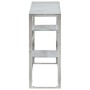 Mesa consola acero inoxidable plateado y vidrio templado de , Mesas auxiliares - Ref: Foro24-350011, Precio: 140,42 €, Descue...