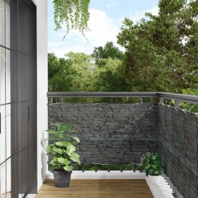 Pantalla de privacidad de balcón PVC look piedra gris 500x90 cm by , fence panels - Ref: Foro24-4005470, Price: 32,00 €, Disc...
