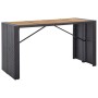 Mesa y sillas bar jardín 9 pzas ratán sintético y madera negro von , Gartensets - Ref: Foro24-49566, Preis: 679,31 €, Rabatt: %