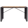 Mesa y sillas bar jardín 9 pzas ratán sintético y madera negro de , Conjuntos de jardín - Ref: Foro24-49566, Precio: 688,95 €