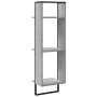 Estantería de pared 3 niveles madera gris Sonoma 30x25x100 cm de , Estantes y estanterías - Ref: Foro24-836306, Precio: 34,70 €