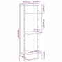 Estantería de pared 3 niveles madera gris Sonoma 30x25x100 cm de , Estantes y estanterías - Ref: Foro24-836306, Precio: 34,70 €