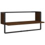 Estantes pared con barras 4 pzas madera ingeniería marrón roble by , Shelves and shelves - Ref: Foro24-836312, Price: 43,26 €...