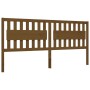 Honey brown solid wood bed frame and headboard 200x200 cm by vidaXL, Beds and slatted bases - Ref: Foro24-3194334, Price: 187...