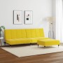 Sofá cama de 2 plazas con taburete terciopelo amarillo by , Sofas - Ref: Foro24-3258149, Price: 320,83 €, Discount: %