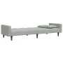 Sofá cama de 2 plazas con taburete terciopelo gris claro von , Sofas - Ref: Foro24-3258116, Preis: 341,27 €, Rabatt: %
