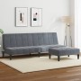 Sofá cama de 2 plazas con taburete terciopelo gris oscuro by , Sofas - Ref: Foro24-3258128, Price: 307,24 €, Discount: %