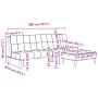 Sofá cama de 2 plazas con taburete terciopelo gris oscuro by , Sofas - Ref: Foro24-3258128, Price: 307,24 €, Discount: %