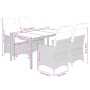 Set comedor de jardín 5 piezas con cojines ratán sintético gris by , Garden sets - Ref: Foro24-3276738, Price: 557,97 €, Disc...