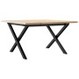 Mesa de centro marco X madera maciza pino y acero 60x60x40 cm von , Küchen- und Esstische - Ref: Foro24-3282682, Preis: 65,45...