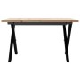 Mesa de centro marco X madera maciza pino y acero 60x60x40 cm von , Küchen- und Esstische - Ref: Foro24-3282682, Preis: 65,45...